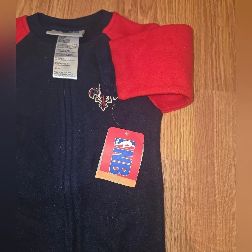 NBA New Orleans Pelicans Footie Pajama 6-9 Months NWT Basketball